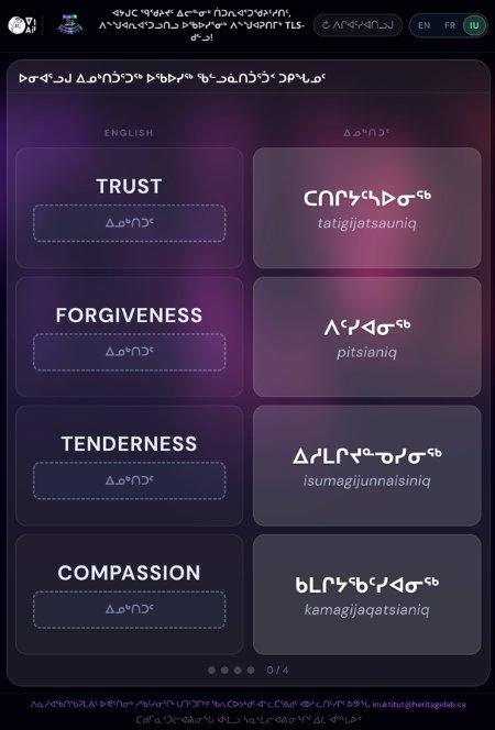A word-matching game